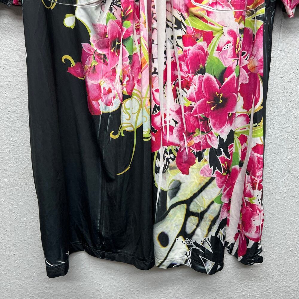 One World Floral Boho Womens Top 1X Embellished Y2K Fairy Grunge Dark Romantic - Picture 4 of 13